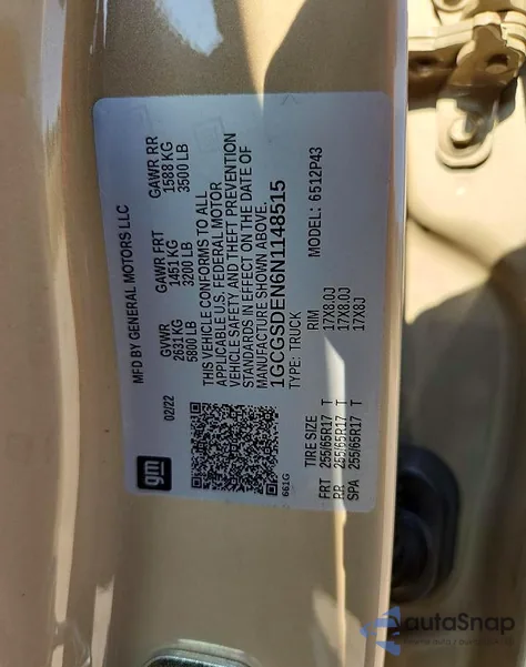 2022 Chevrolet Colorado Z71 из США, поврежденный, VIN 1GCGSDEN6N1148515